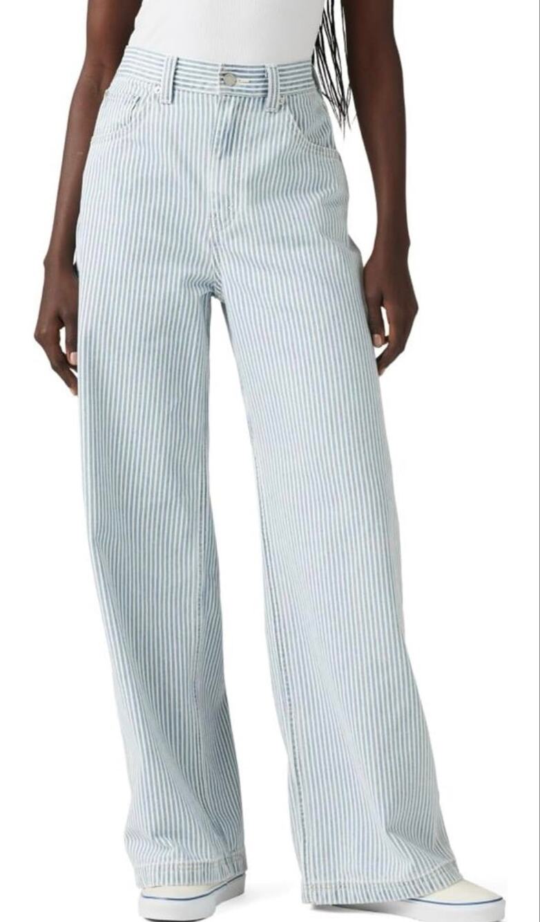 Levi’s Cinch Baggy Carpenter Jeans blue stripe high rise wide leg NWT 26 $69.99